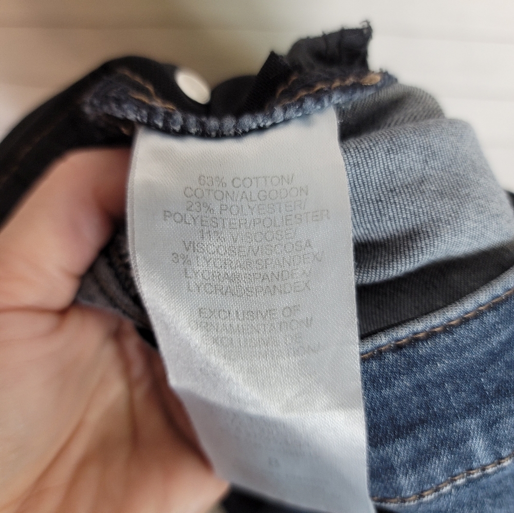 WIT & WISDOM DARK WASH RAW HEM JEANS, SZ 8 - Picture 8 of 10